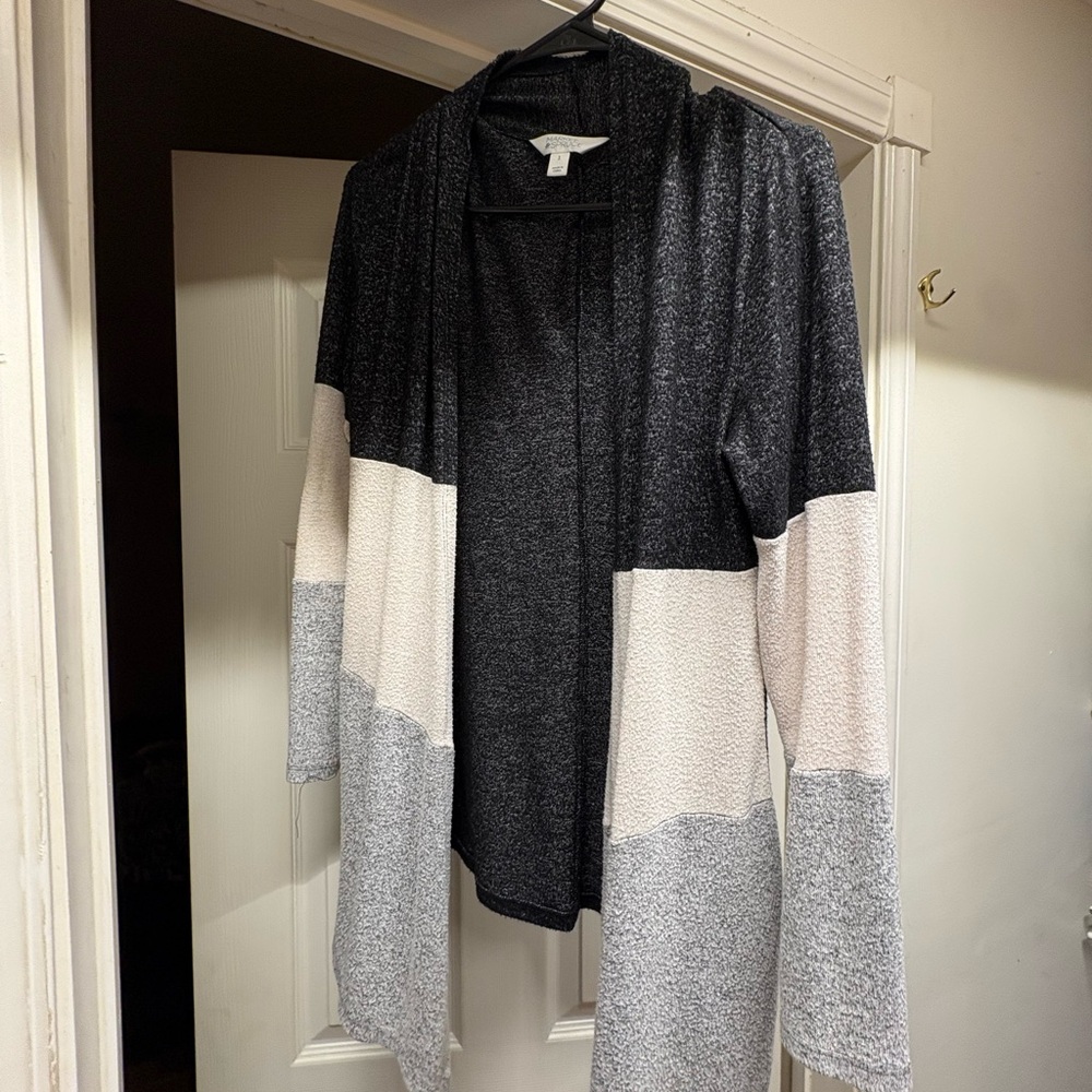 Women's Color Block Open Front Cardigan